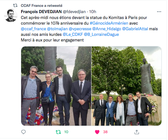 Cet après-midi nous étions devant la statue du…