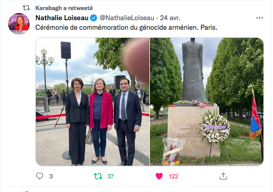 Nathalie Loiseau : commémoration du génocide arménien