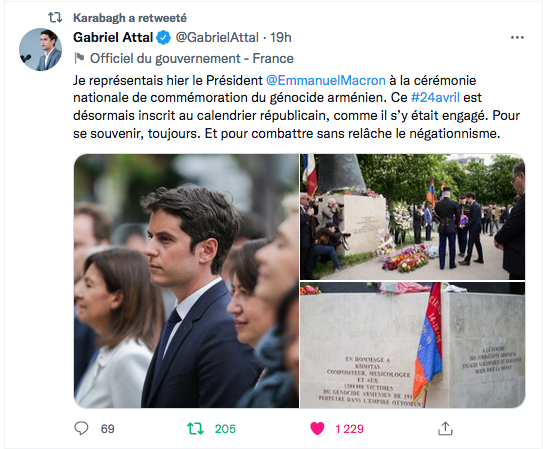 Gabriel Attal : Je réprésentais le président à la commémoration