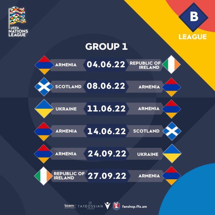 Le match Ukraine-Arménie aura lieu le 11 juin en Pologne
