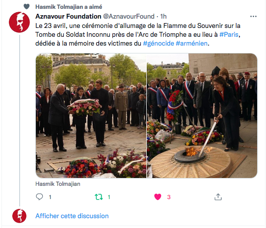 Fondation Aznavour : ravivage de la flamme