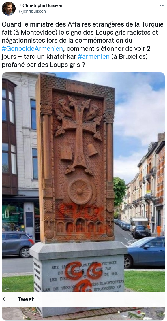 JC Buisson : Profanation d&rsquo;un Khatchkar à Bruxelles