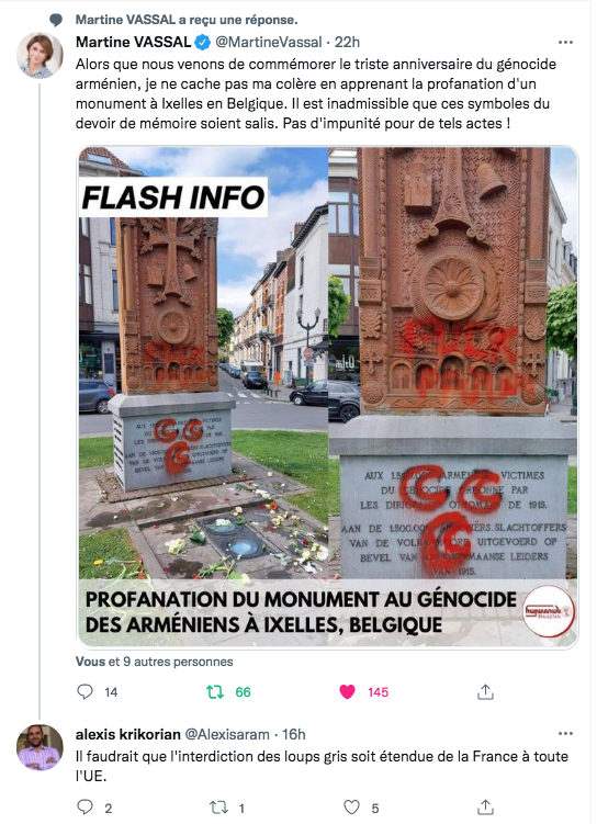Martine Vassal. Profanation : pas d&rsquo;impunité pour les Loups gris