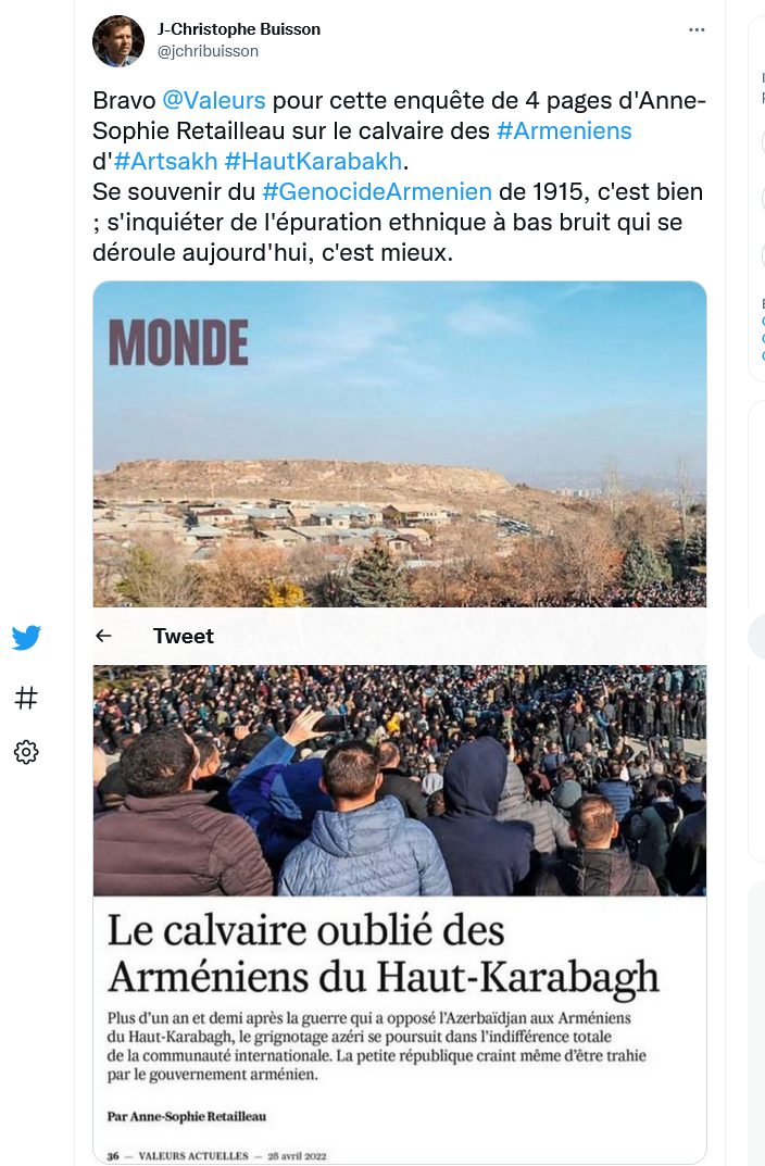 J.C. Buisson : Bravo pour l&rsquo;enquête de 4 pages