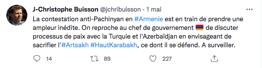 JC Buisson : contestation anti-Pachinyan
