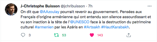 JC Buisson : Le silence d&rsquo;Azoulay à l&rsquo;UNESCO