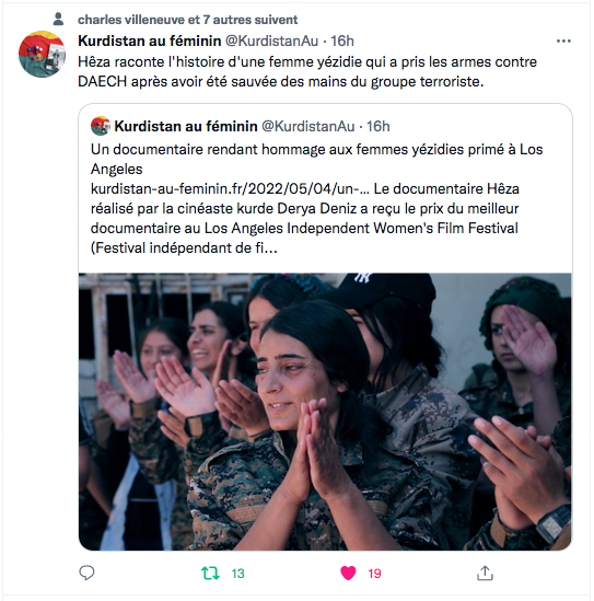 Kurdistan au féminin : Hêza l&rsquo;histoire d&rsquo;une Yézidie contre DAECH