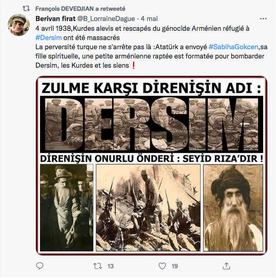 Bérivan Firat : Massacres du Dersim par Atatürk