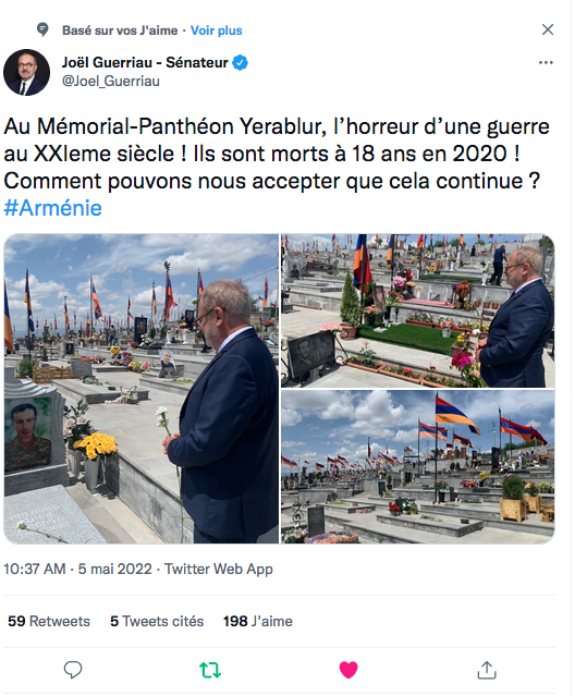 Joel Guerriau : Au Mémorial-Panthéon Yerablur
