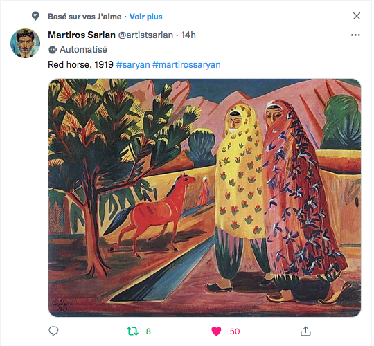 Martiros Sarian : cheval rouge 1919
