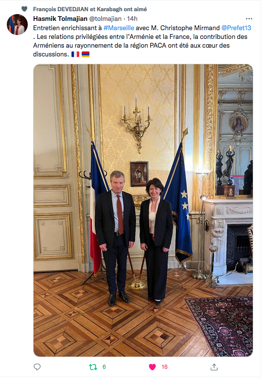 Hasmik Tolmajian : entretien avec le préfêt Christophe Mirmand