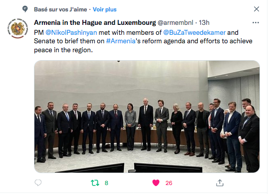 Armenia in the Hague and Luxembourg : Visite de Pachinian