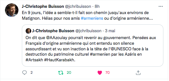 JC Buisson : Azoulay à Matignon ? Hélas pour les Arméniens.