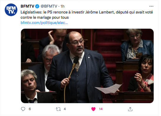BFM : le PS renonce à investire Jérôme Lambert
