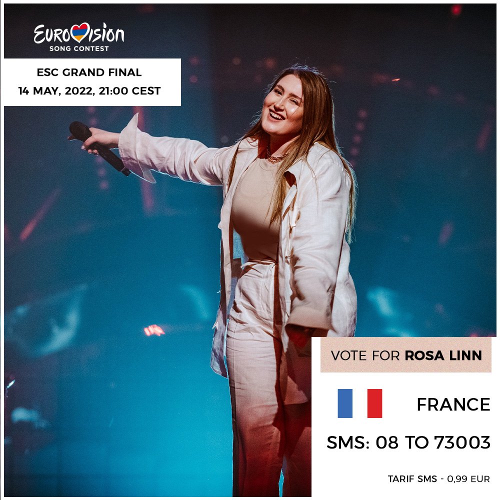 Comment voter pour l’Arménie avec Rosa Linn lors de la finale de l’Eurovision 2022 ce samedi soir à Turin (Italie) ?