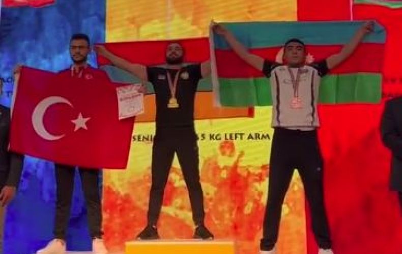 Les athlètes Arméniens sont devenus champions d&rsquo;Europe de bras de fer à Bucarest (Roumanie) en s’imposant sur des Azéris et Turcs
