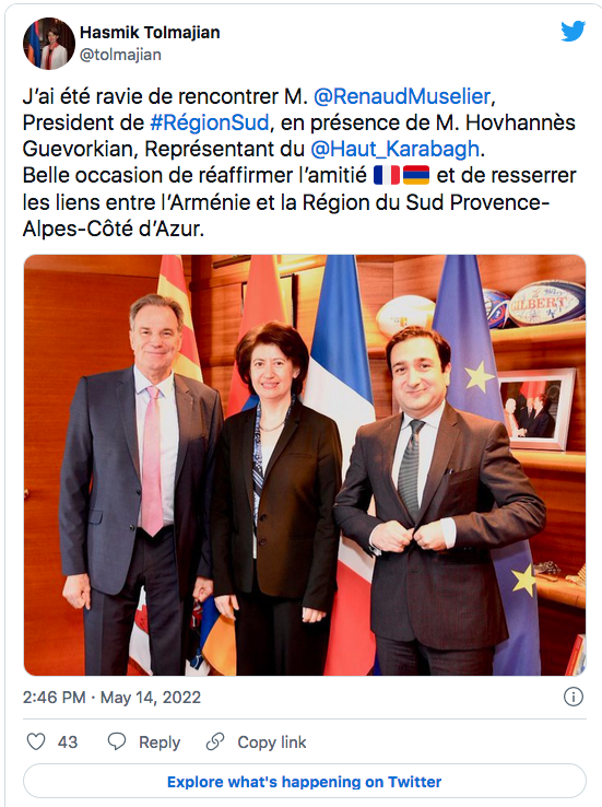 Hasmik Tolmajian : Rencontre avec Renaud Muselier