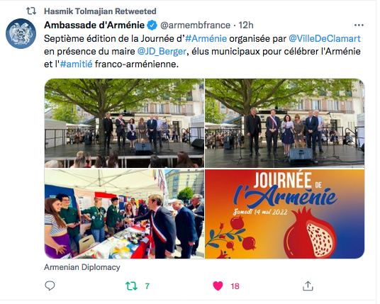 Ambassade d&rsquo;Arménie : journée arménienne de Clamart