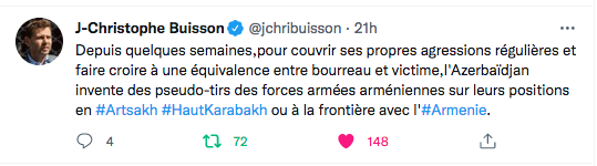 JC Buisson : L&rsquo;Azerbaïdjan invente des tirs arméniens
