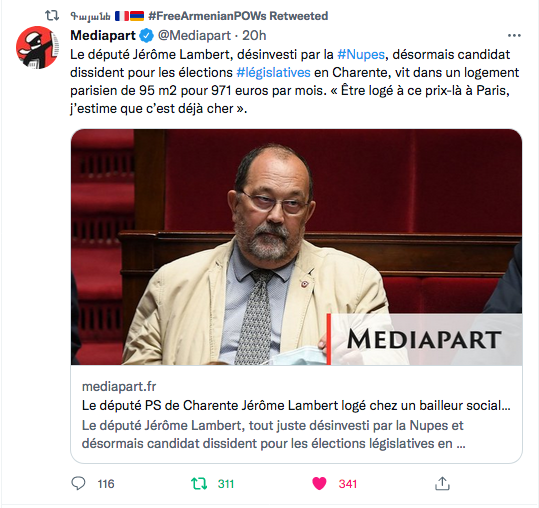 Mediapart : le logement social de Jérôme Lambert