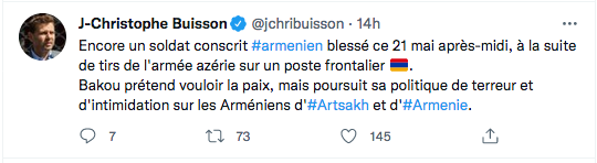JC Buisson : Encore un conscrit arménien blessé par un tir