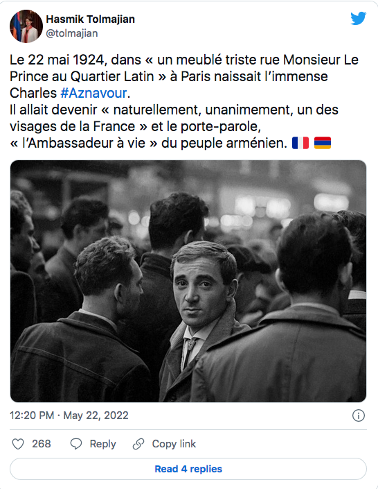 Hasmik Tolmajian : hommage à Charles Aznavour