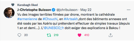 JC Buisson : images terribles de la cathédrale arménienne de Chouchi