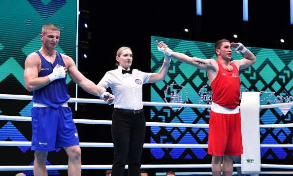 Championnats d&rsquo;Europe de boxe à Erévan: le boxeur Rafael Hovhannisyan (86 kg) sous les couleurs de l’Arménie est en finale