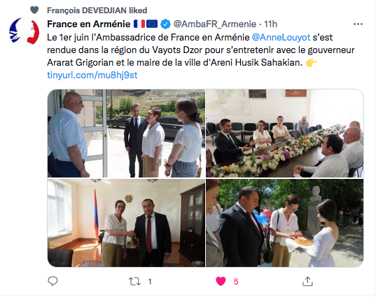 France en Arménie : Anne Louyot se rend à Vayots Dzor