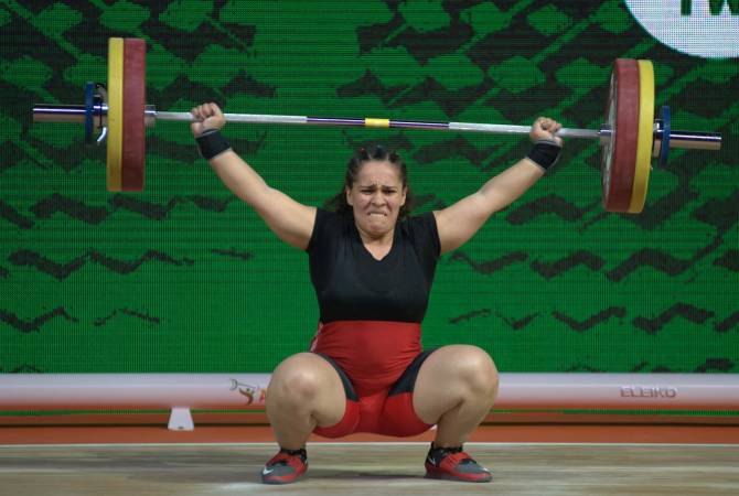 L&rsquo;haltérophile Tatev Hakobyan (Arménie) est médaillé de bronze à l’arraché aux Championnats d’Europe à Tirana (Albanie)