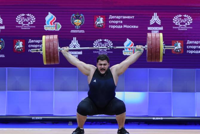 Les haltérophiles d’Arménie Varazdat Lalayan (+ 109 kg) en argent et Gor Minasyan en bronze aux Championnats d’Europe à Tirana