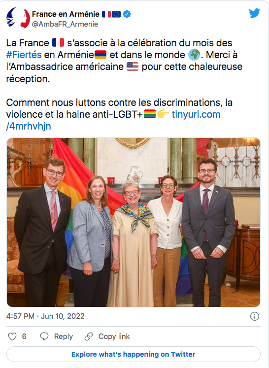 France en Arménie : célébration du mois des fiertés