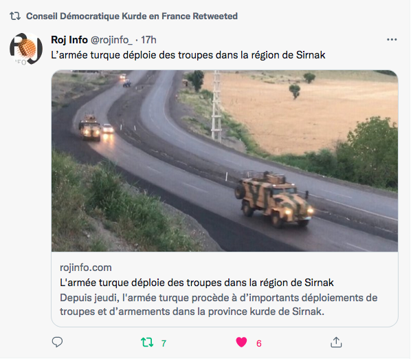 Rojinfo : l&rsquo;armée turque déploie ses troupes