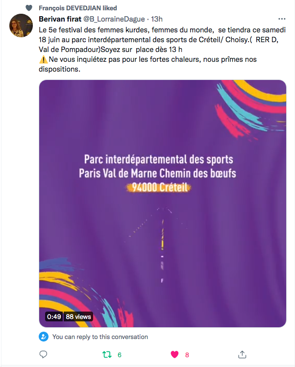 Berivan Firat : Le 5e festival des femmes kurdes
