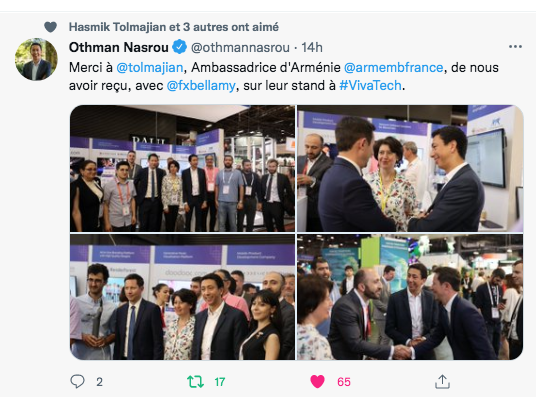 Othman Nasrou : Au stand arménien avec SE Hasmik Tolmajian