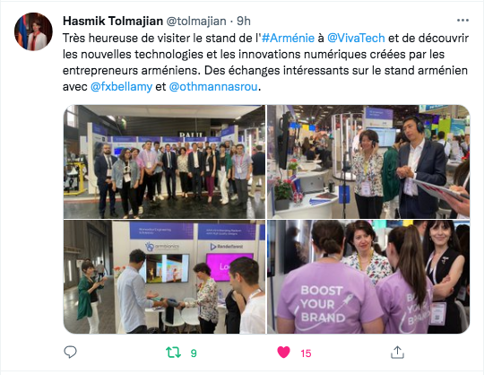 Hasmik Tolmajian : très heureuse de visiter le stand à VivaTech