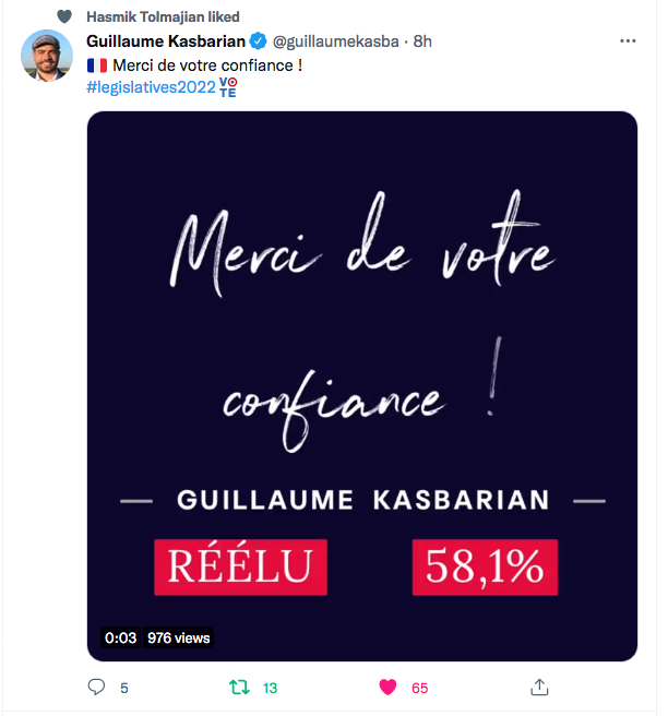 Guillaume Kasbarian : merci de votre confiance !