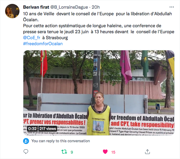 Berivan Firat : 10 ans de veille devant le Conseil de l&rsquo;Europe