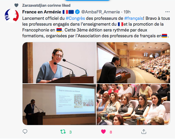 France en Arménie : Lancement officiel du Congrès des professeurs de français!