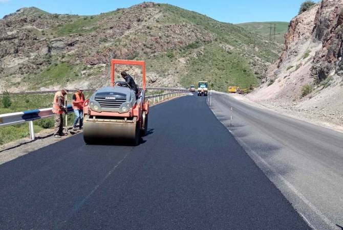 La route nationale frontalière Erévan-Yeraskh-Goris-Meghri est en cours de rénovation