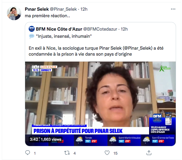 Pınar Selek condamnée à la perpétuité