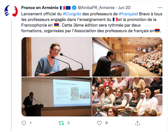 France en Arménie : congrès de profs de français