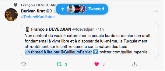 Berivan Firat : Un thread à lire par @GuillaumPerrier