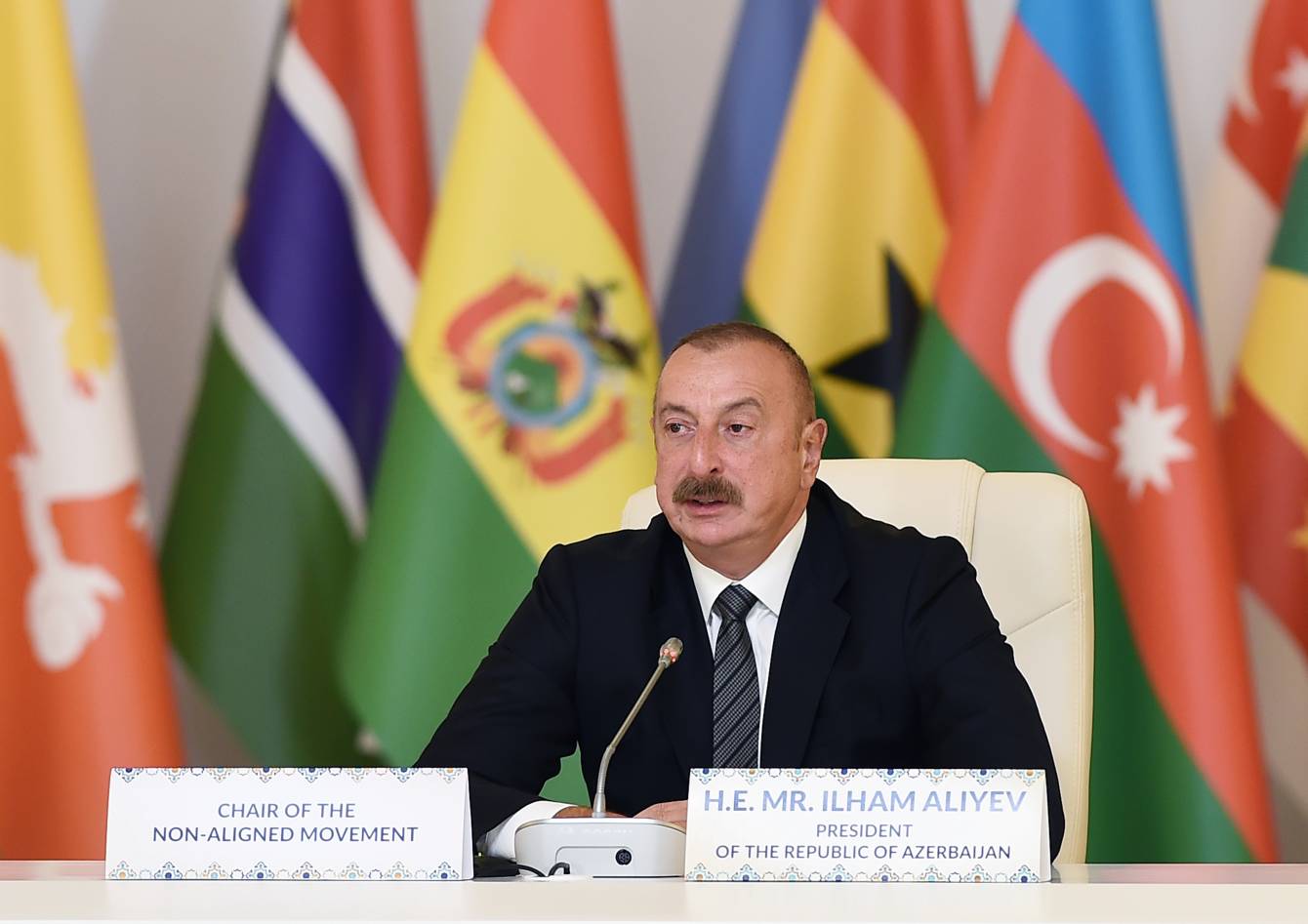 Aliyev remercie les pays non alignés pour leur soutien à l&rsquo;Azerbaïdjan lors de la deuxième guerre du Karabakh