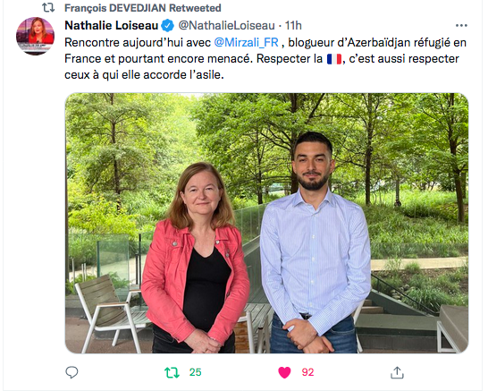 Nathalie Loiseau : Rencontre avec Mirzali le blogueur azéri
