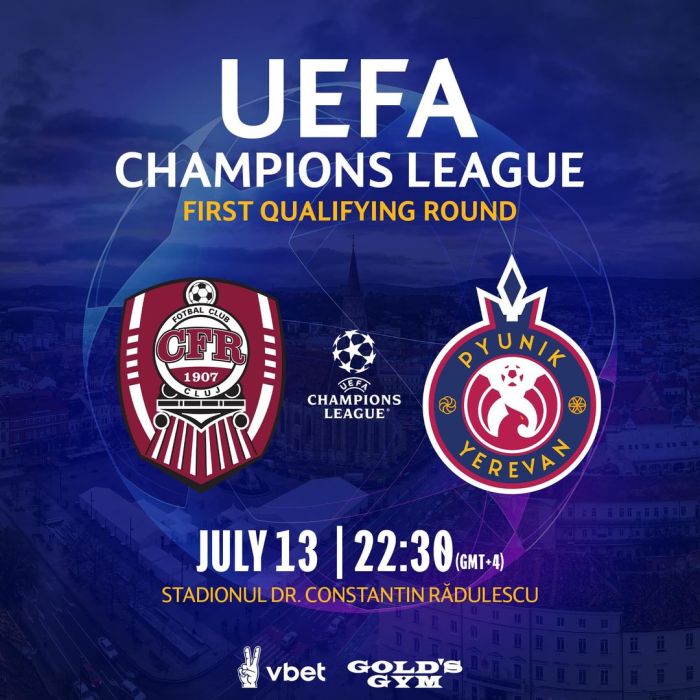 Le champion d’Arménie Pyunik Erévan s’est qualifié pour le 2e tour de la Ligue des Champions en s’imposant face à Cluj (2-2 a.p. 4 tirs à 3) au champion de Roumanie