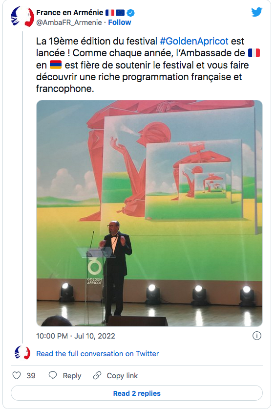 Ambassade de France : Fière de soutenir Golden Apricot