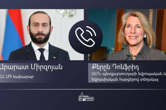A. Mirzoyan et le secrétaire d&rsquo;État adjoint  américain discutent du Karabakh et de la normalisation entre l&rsquo;Arménie et l&rsquo;Azerbaïdjan.