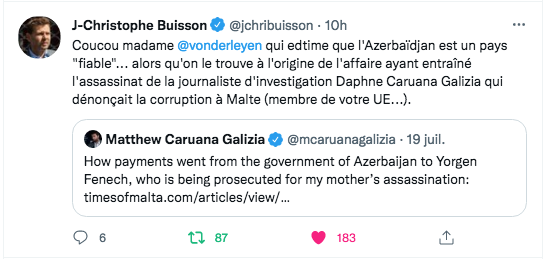 JC Buisson : à von der Leyen, l&rsquo;Azerbaïdjan un pays fiable ?