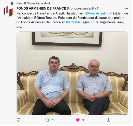 Fonds arménien : rencontre entre A.Hatutyunyan et B.Terzian